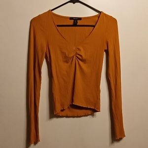 Forever 21 Long Sleeve Crop Top Size Small